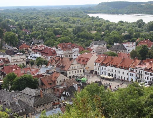 Het uitzicht op Kazimierz Dolny