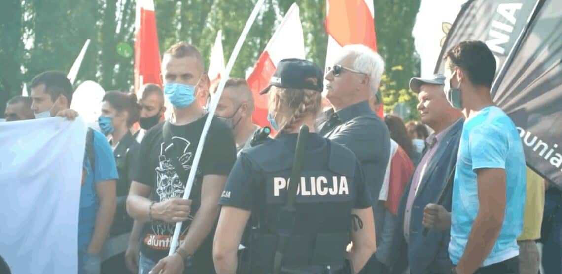 protest van boeren in Warschau