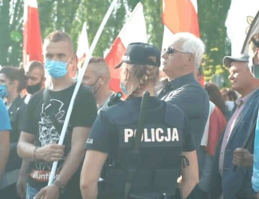 protest van boeren in Warschau